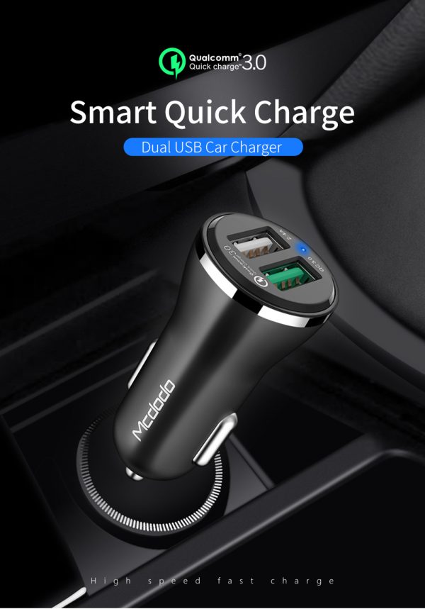 MCDODO Cool Series QC3.0 30W Dual USB Ports car charger | CC-4910 - Image 6